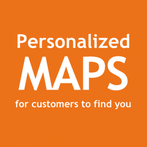 locr personalized map orange logo