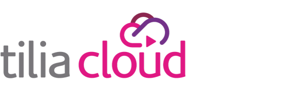 tilia cloud pink and grey logo with purple cloud